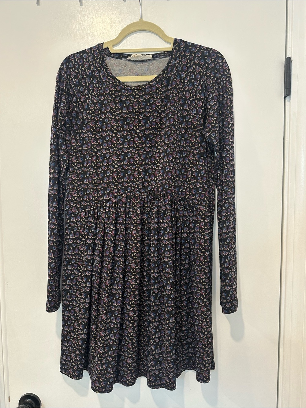 BCBGeneration Long Sleeve Black Floral Dress